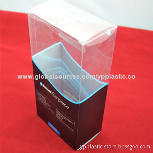 Small Clear Hard Plastic Box for Earphones, 0.18-1.0mm Thickness Range, Various Colors Available